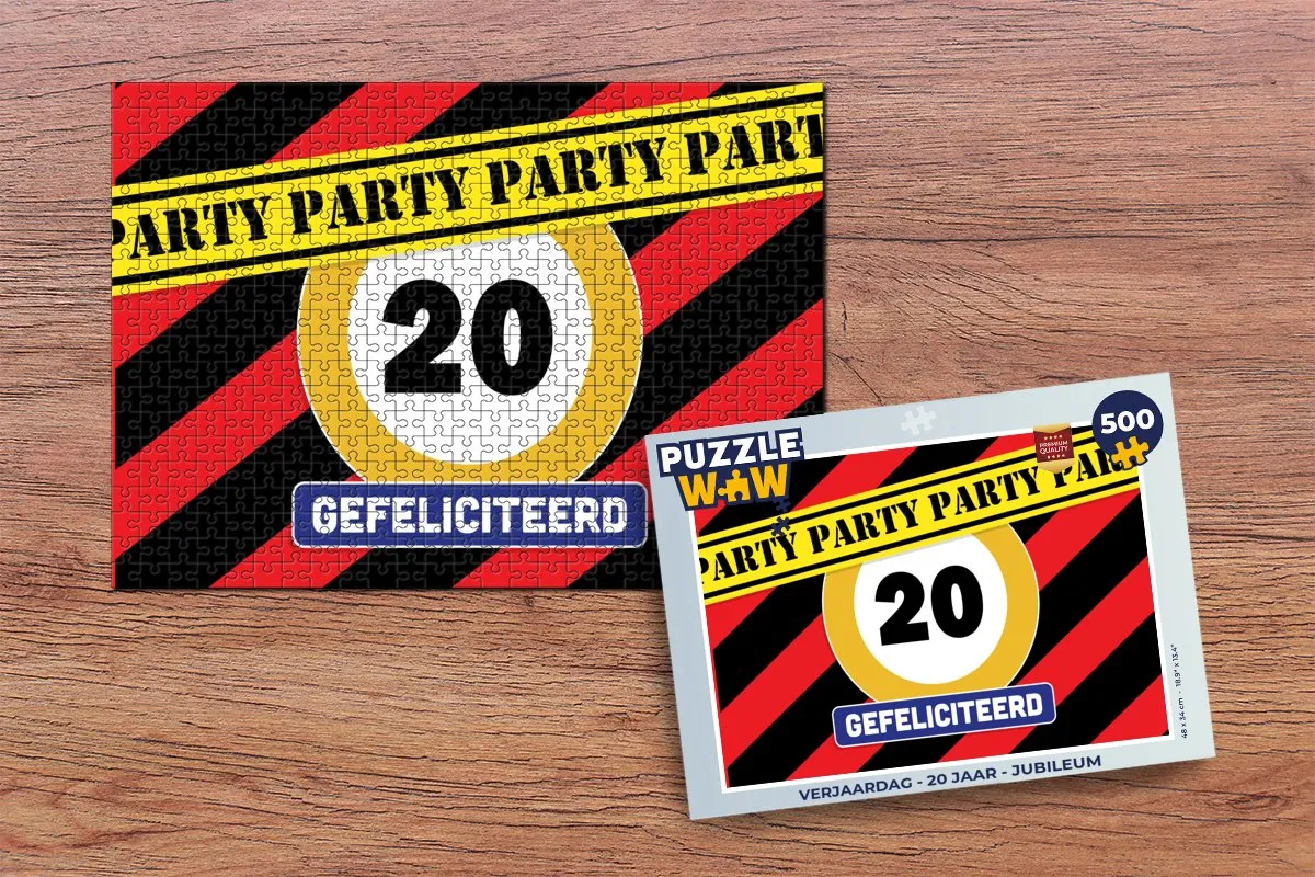 PuzzleWow Verjaardag Jubileum Legpuzzel 500 Stuks - Multicolor