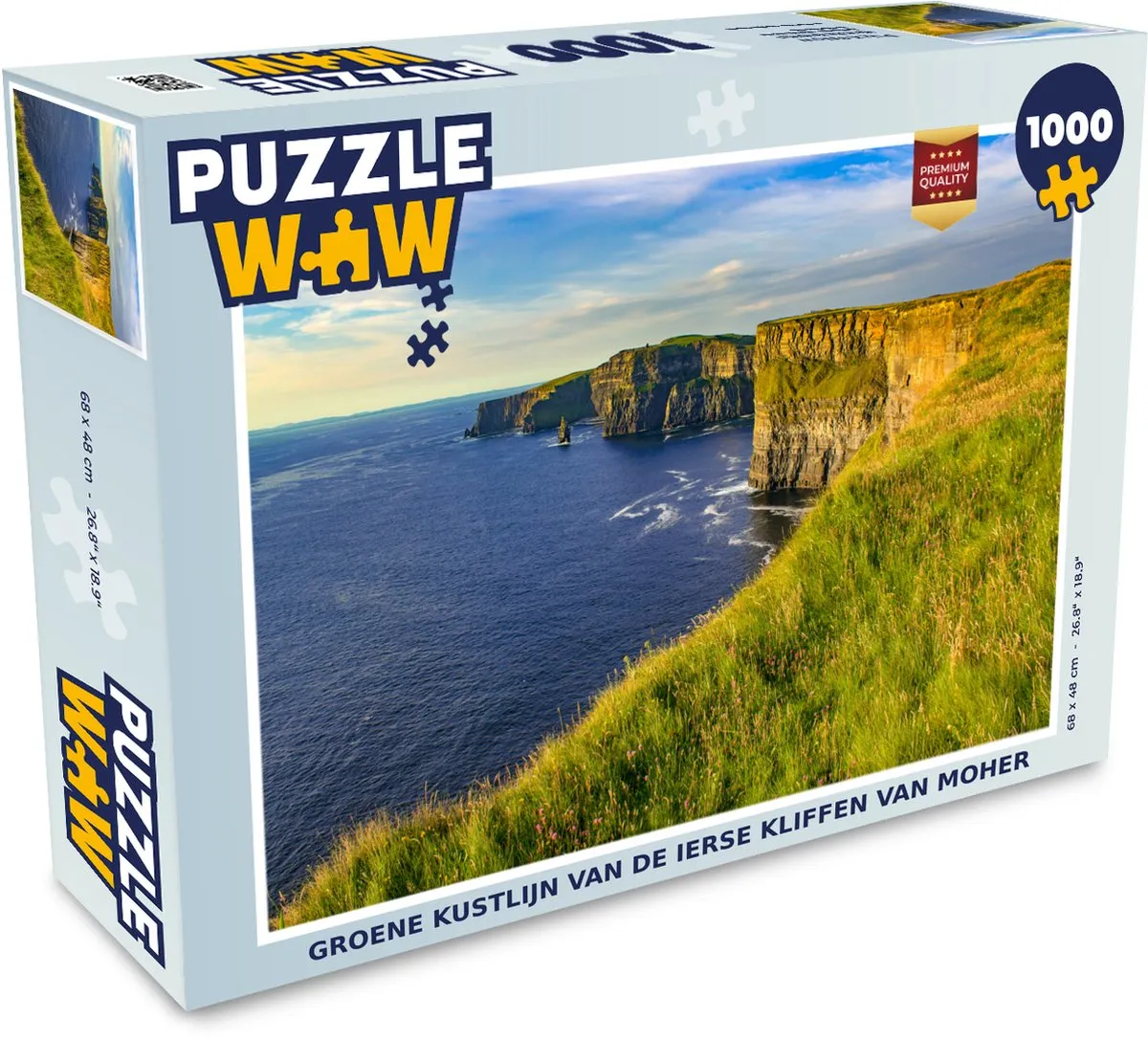 PuzzleWow Legpuzzel Ierse Kliffen van Moher 1000 Stuks - Multicolor