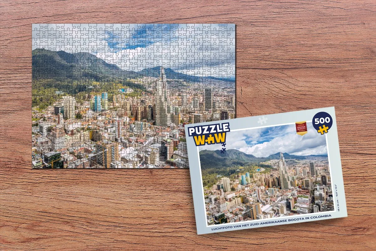 PuzzleWow Bogota Luchtfoto Legpuzzel 500 Stuks