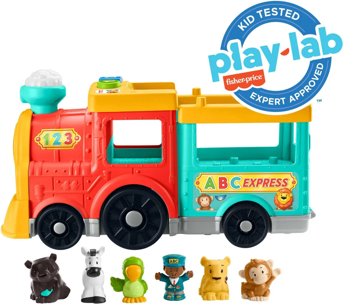 Fisher Price Little People Grote ABC Dierentrein HHH24 - Meerkleurig
