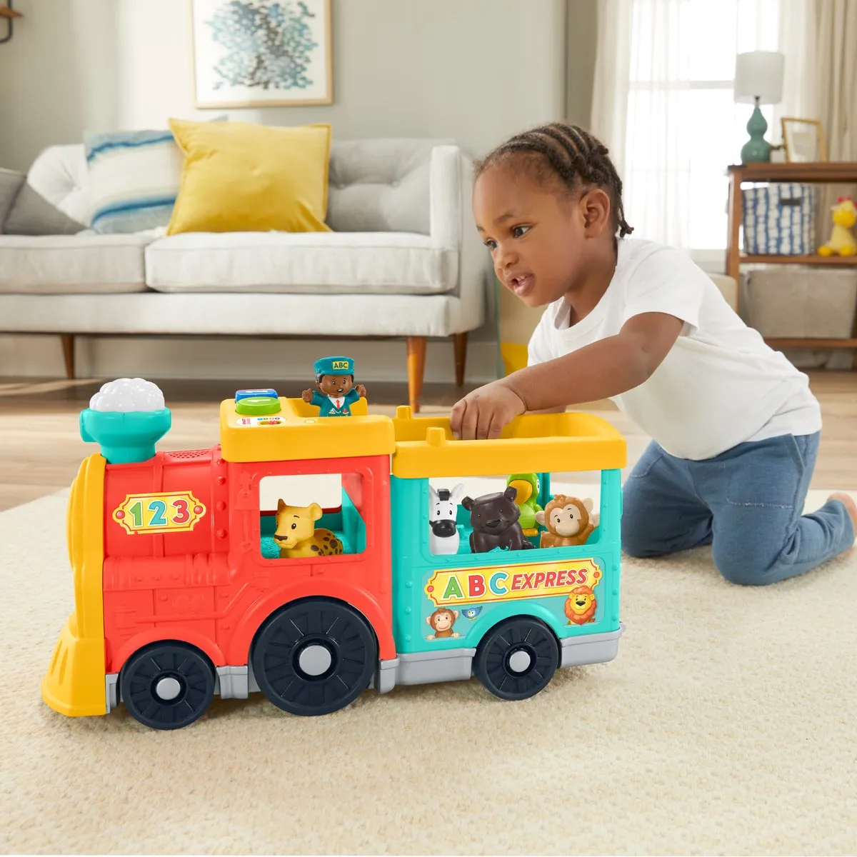 Fisher Price Little People Grote ABC Dierentrein HHH24 - Meerkleurig