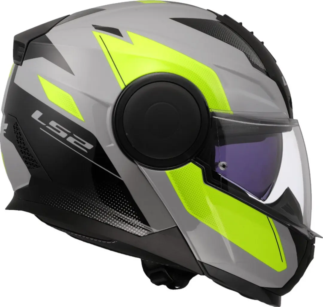 LS2 FF902 Scope II Systeemhelm - XXL - Grijs/Geel