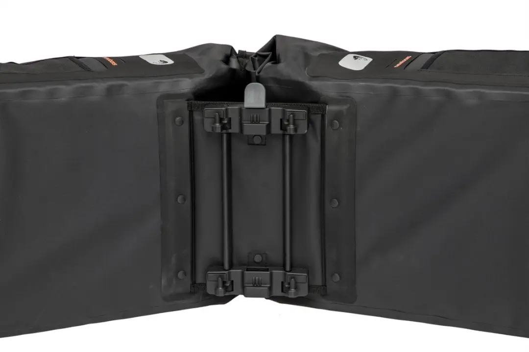 New Looxs Varo Double Dubbele Fietstas 40L - Racktime Adapter - Zwart - afbeelding 4 van 6
