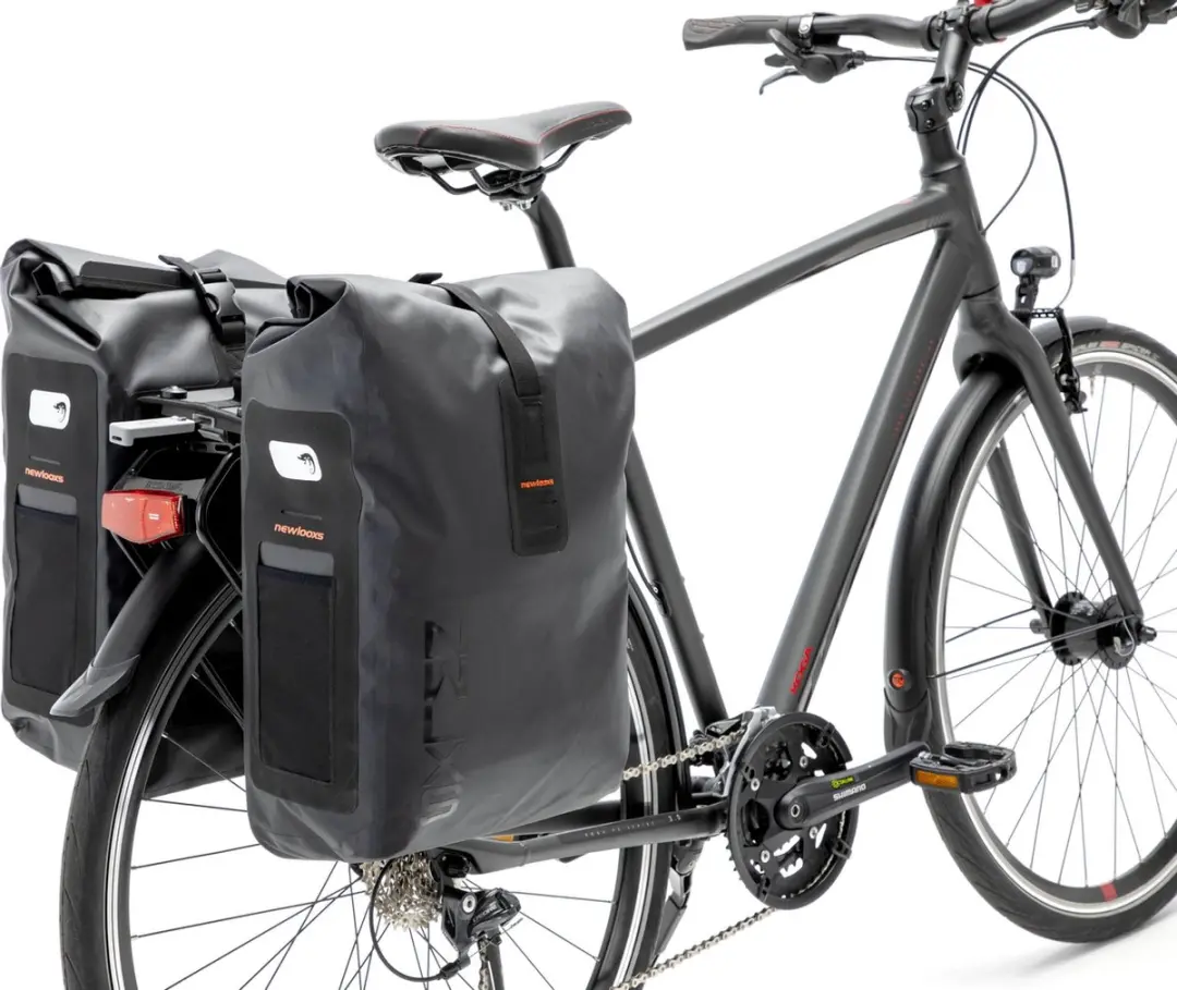 New Looxs Varo Double Dubbele Fietstas 40L - Racktime Adapter - Zwart - afbeelding 6 van 6