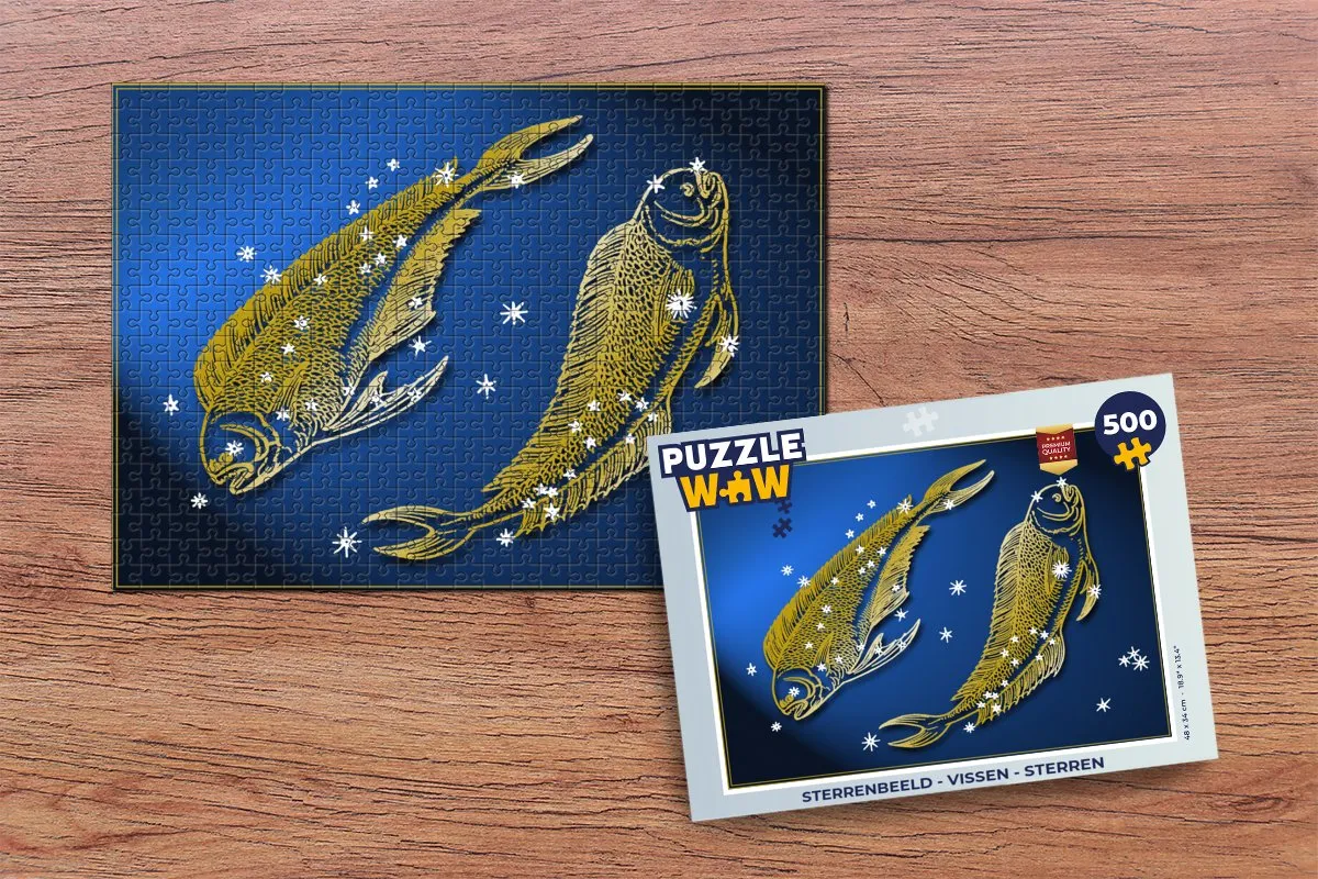 PuzzleWow Sterrenbeeld Vissen Legpuzzel 500 Stuks - Multicolor
