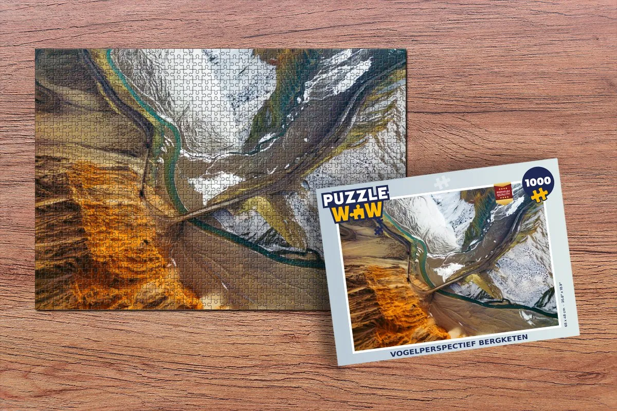 PuzzleWow Legpuzzel Bergketen 1000 Stuks - Multicolor