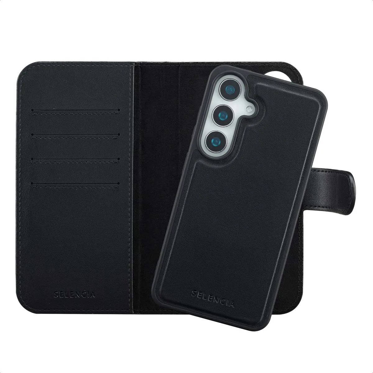 Selencia Hoesje Samsung Galaxy S24/S25 - 6 Pasjes Zwart
