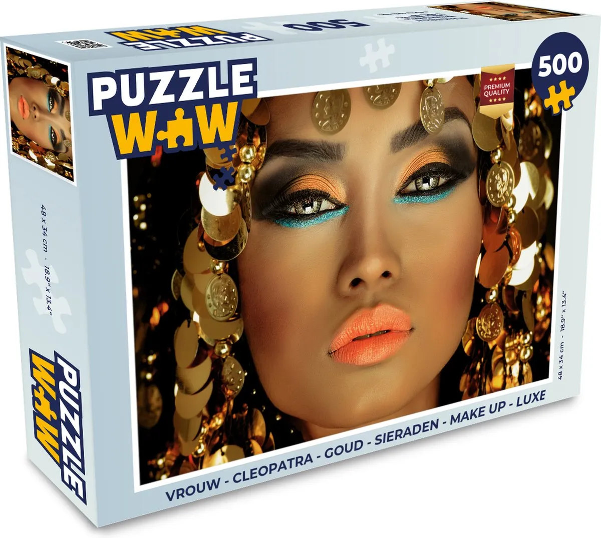 PuzzleWow Cleopatra Legpuzzel 500 Stuks - Multicolor