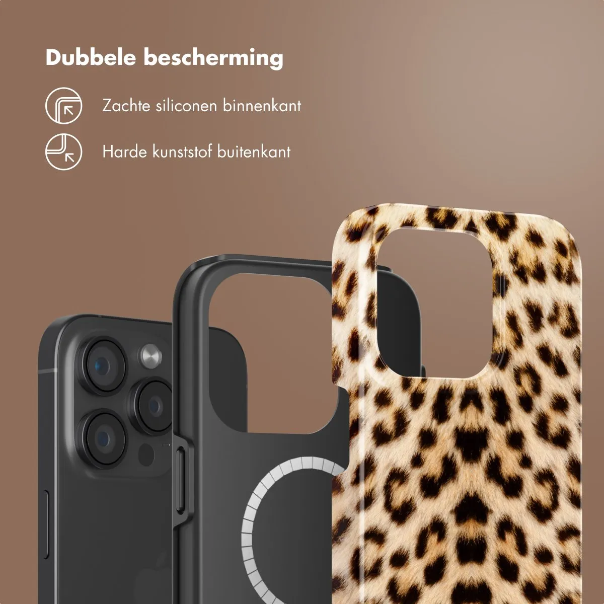 Selencia Hoesje iPhone 15 Pro Wild Leo - MagSafe