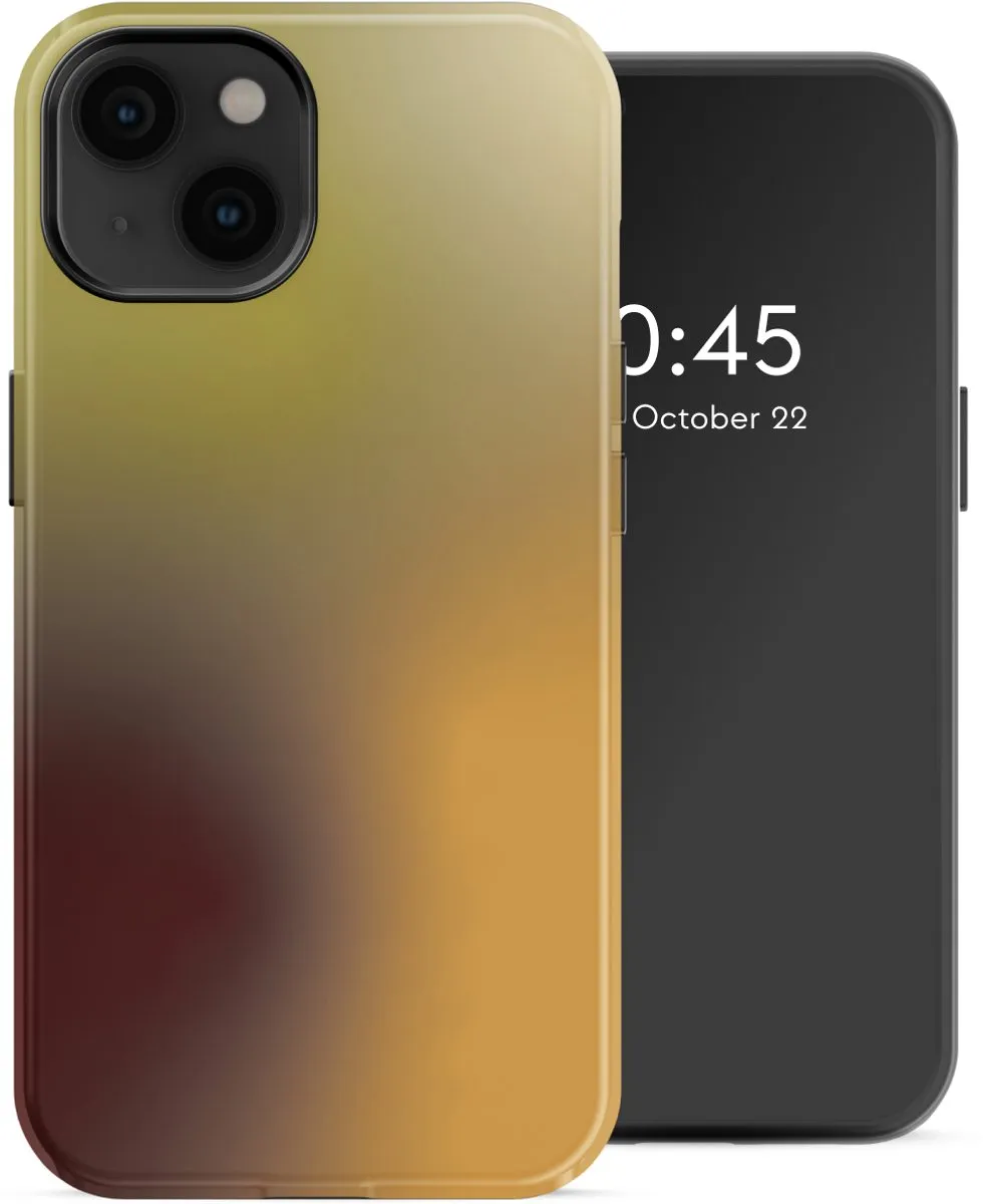 Selencia Hoesje iPhone 14 Gradient Olive Dust
