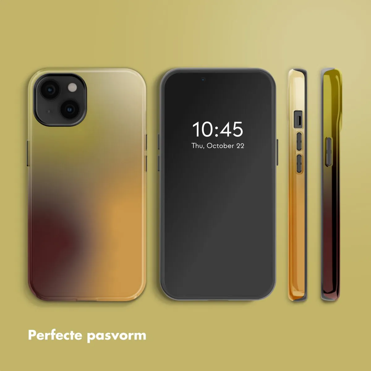 Selencia Hoesje iPhone 14 Gradient Olive Dust - MagSafe - afbeelding 6 van 6