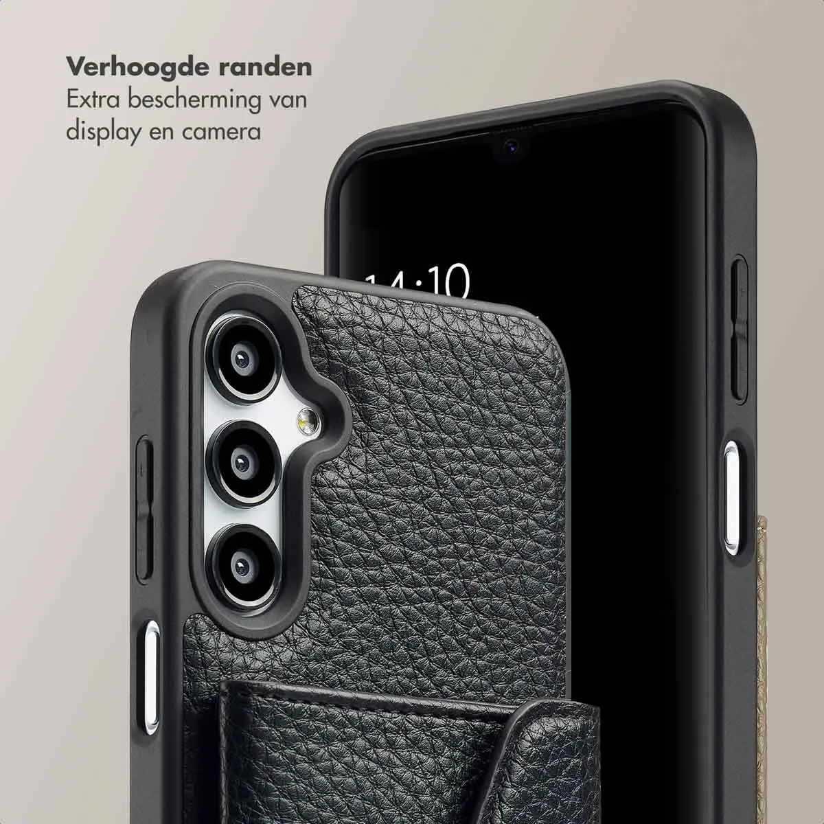 Selencia Hoesje Samsung Galaxy A16 - Koordhoes met pashouder - Zwart