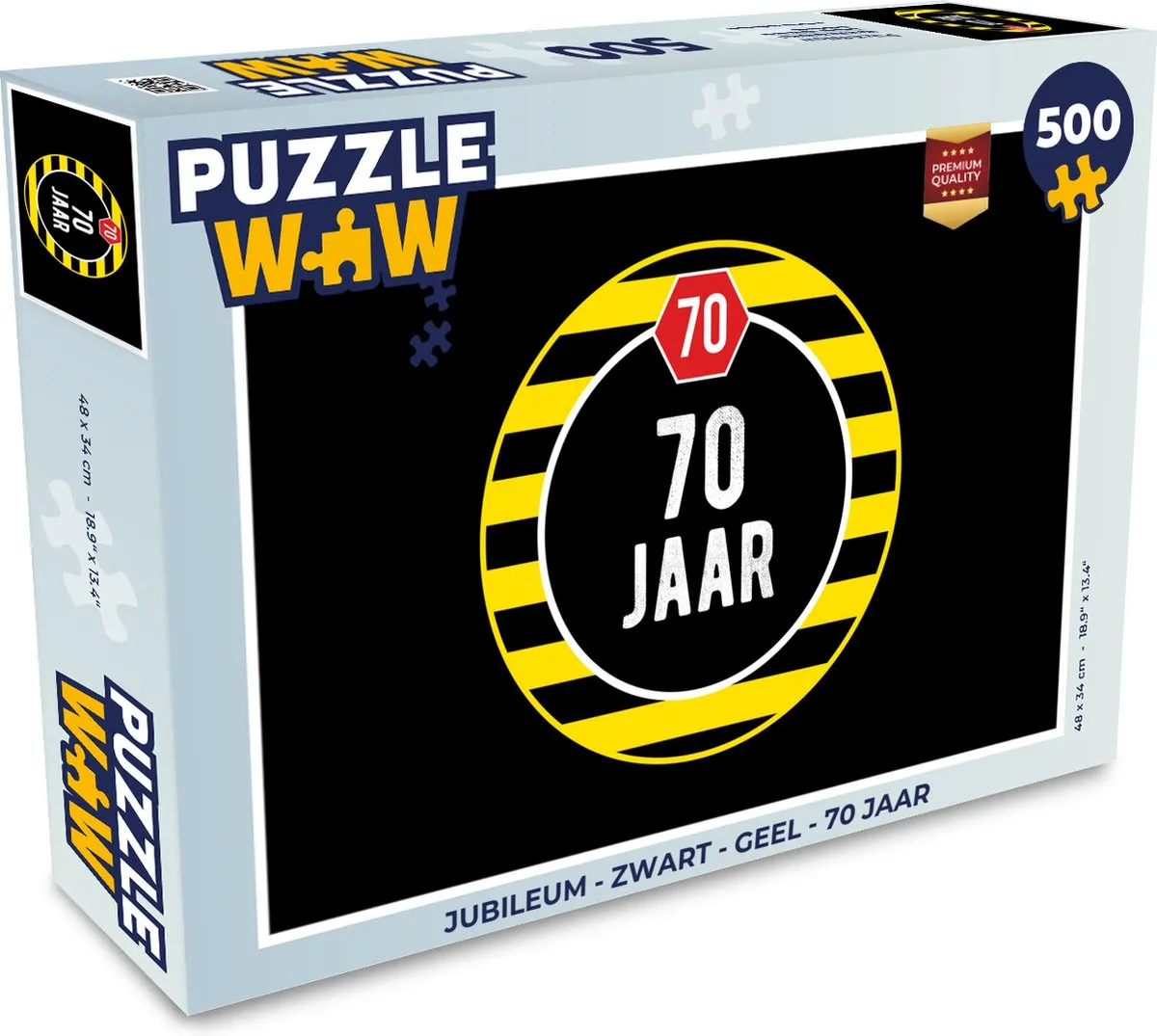 PuzzleWow Legpuzzel 500 Stuks - 70 Jaar Jubileum - Multicolor