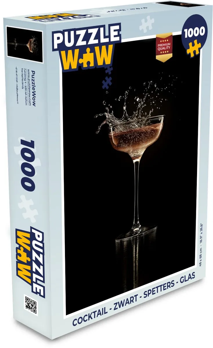 PuzzleWow Cocktail Spetters Legpuzzel 1000 Stuks