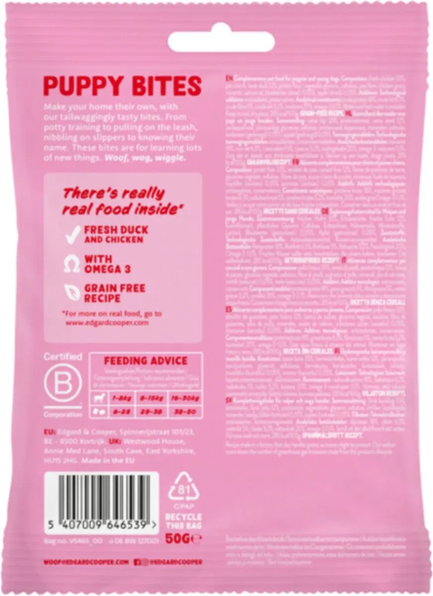 Edgard & Cooper Puppy Bites Small Eend 50g