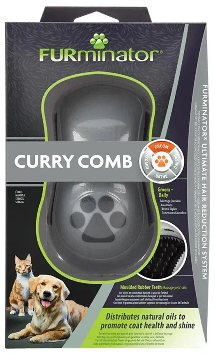 FURminator Curry Comb Roskam voor Hond & Kat