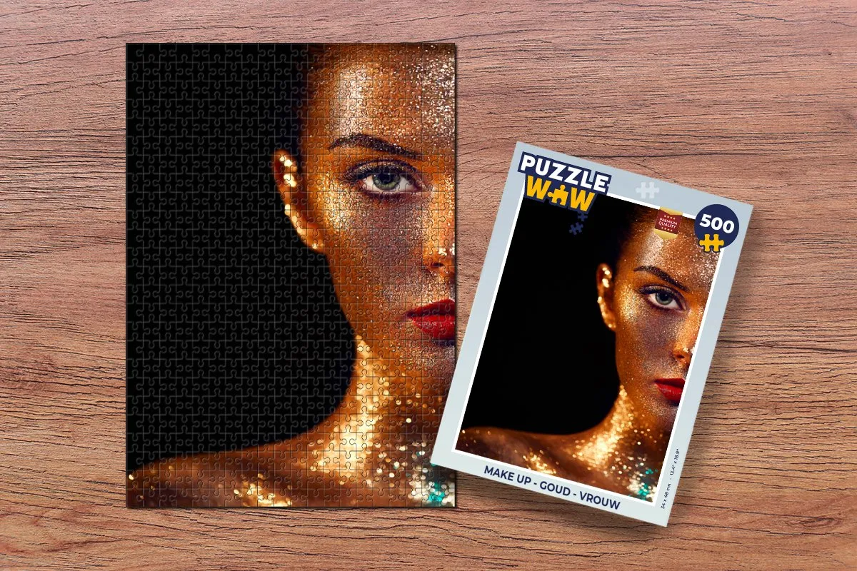 PuzzleWow Make Up Glitter Puzzel 500 Stuks - Multicolor