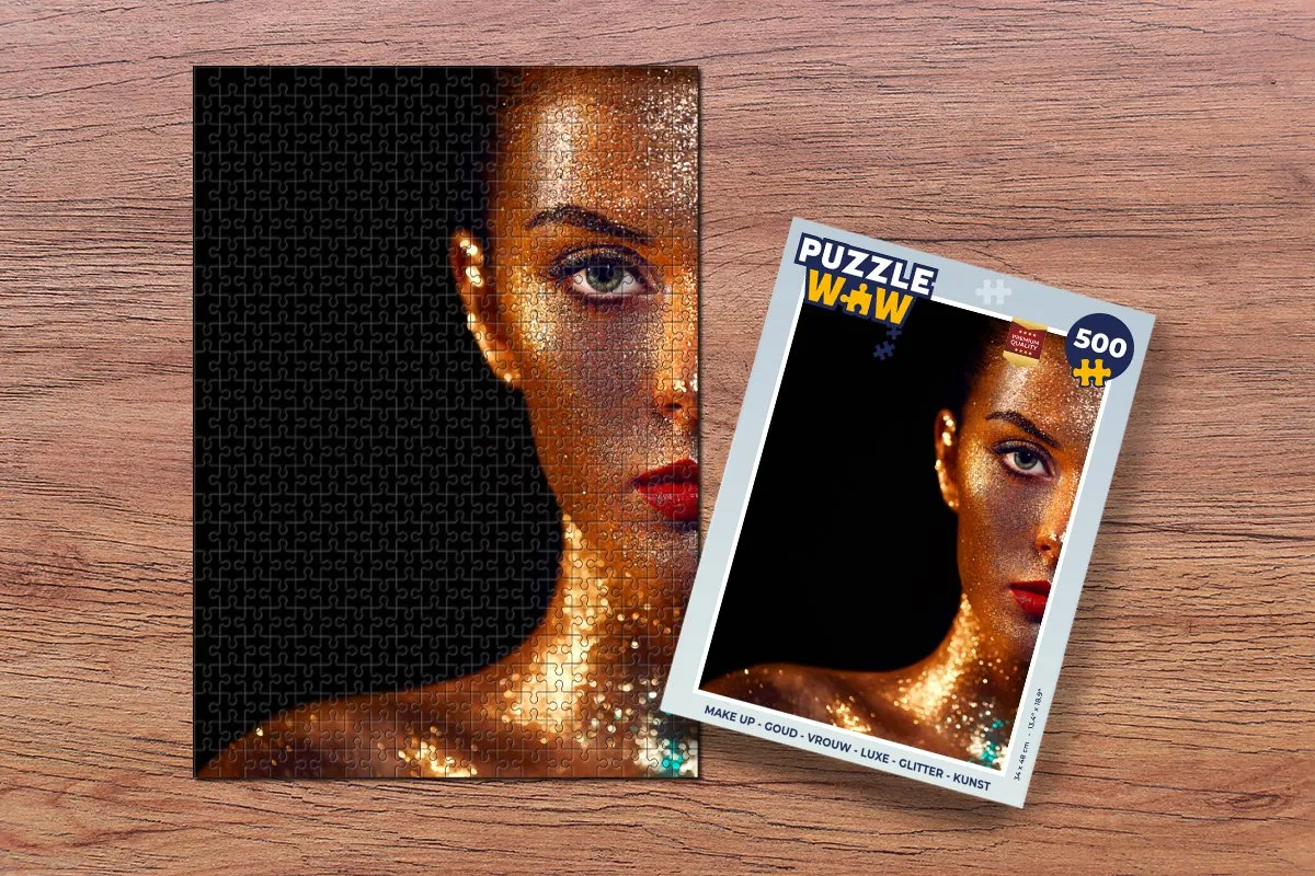 PuzzleWow Make Up Glitter Puzzel 500 Stuks - Multicolor
