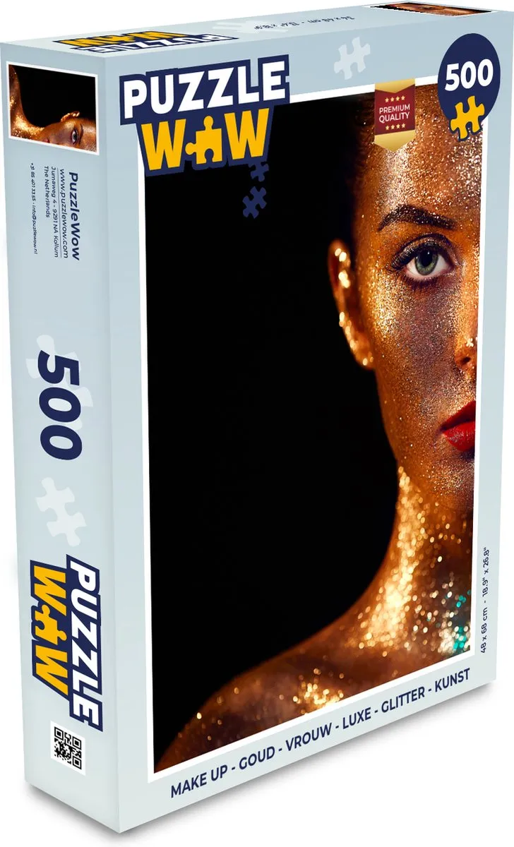 PuzzleWow Make Up Glitter Puzzel 500 Stuks