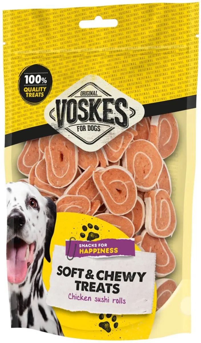 Voskes Hondensnacks Kip Sushi Rolls