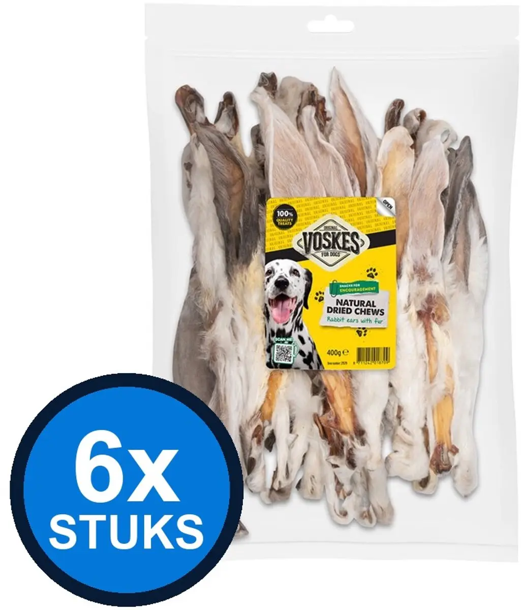 6x Voskes Konijnenoren met Vacht