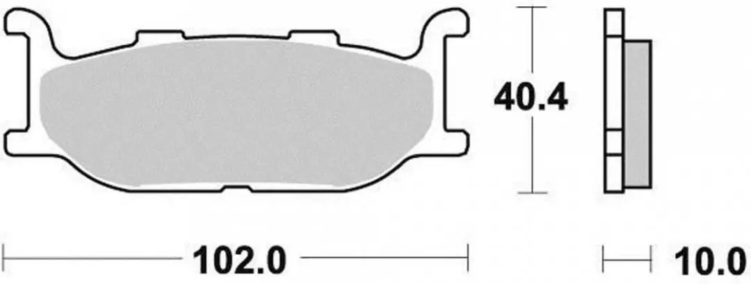 Malossi remblok voor MBK 400 Skyliner scooter 2004-2008 6215033 / voor / enkele