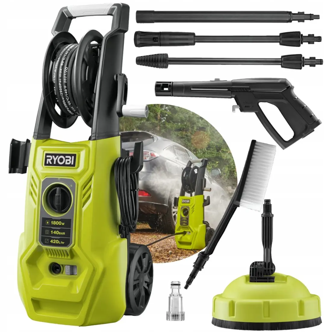 Ryobi RY140PWA Hogedrukreiniger 140 Bar 1800W