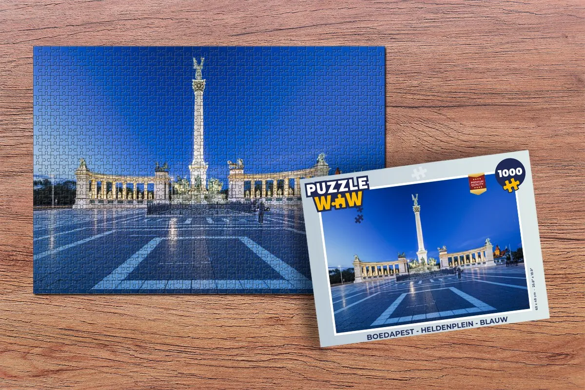 PuzzleWow Boedapest Heldenplein Legpuzzel 1000 Stuks - Multicolor