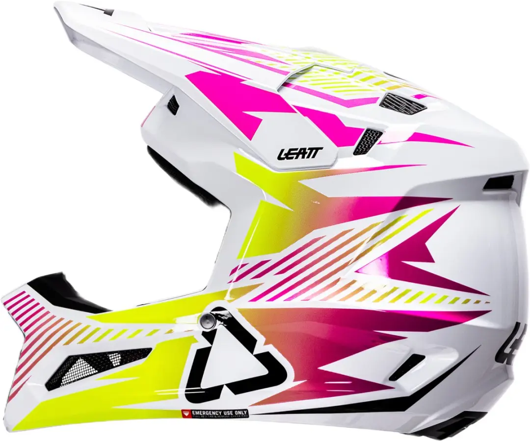 Leatt 3.5 V26 Motorcrosshelm - L - Wit/roze/geel