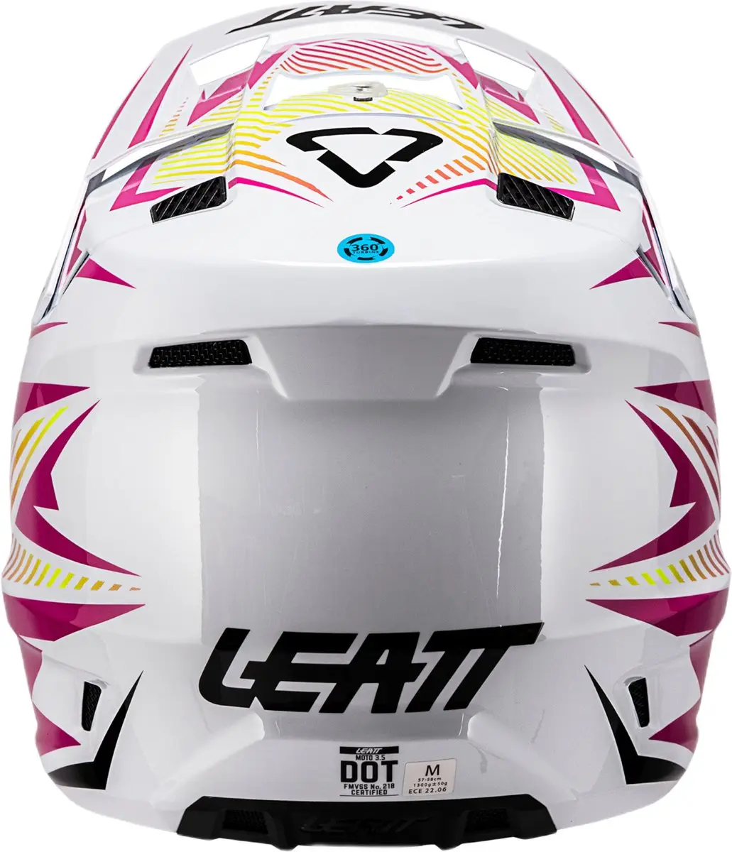 Leatt 3.5 V26 Motorcrosshelm - L - Wit/roze/geel