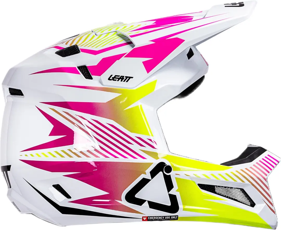Leatt 3.5 V26 Motorcrosshelm - L - Wit/roze/geel