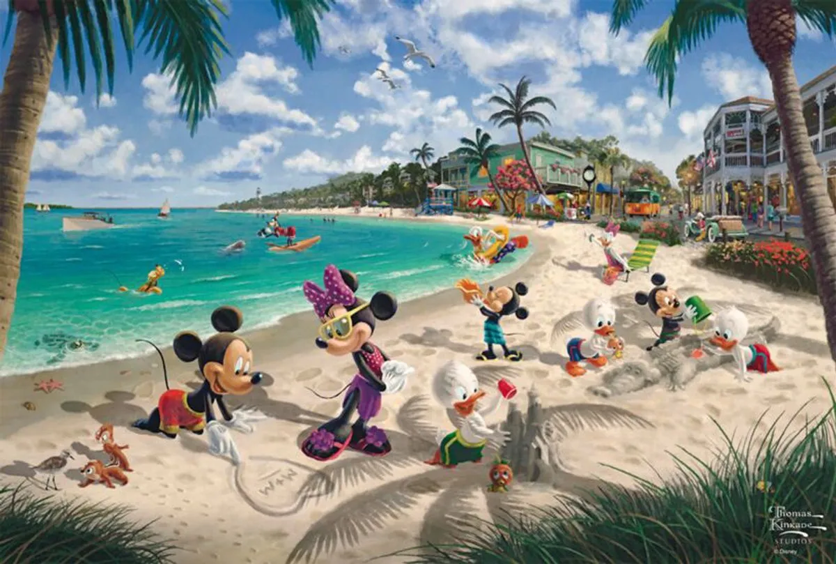 Schmidt Thomas Kinkade Disney Mickey & Minnie Florida Legpuzzel 200 Stuks - Multi