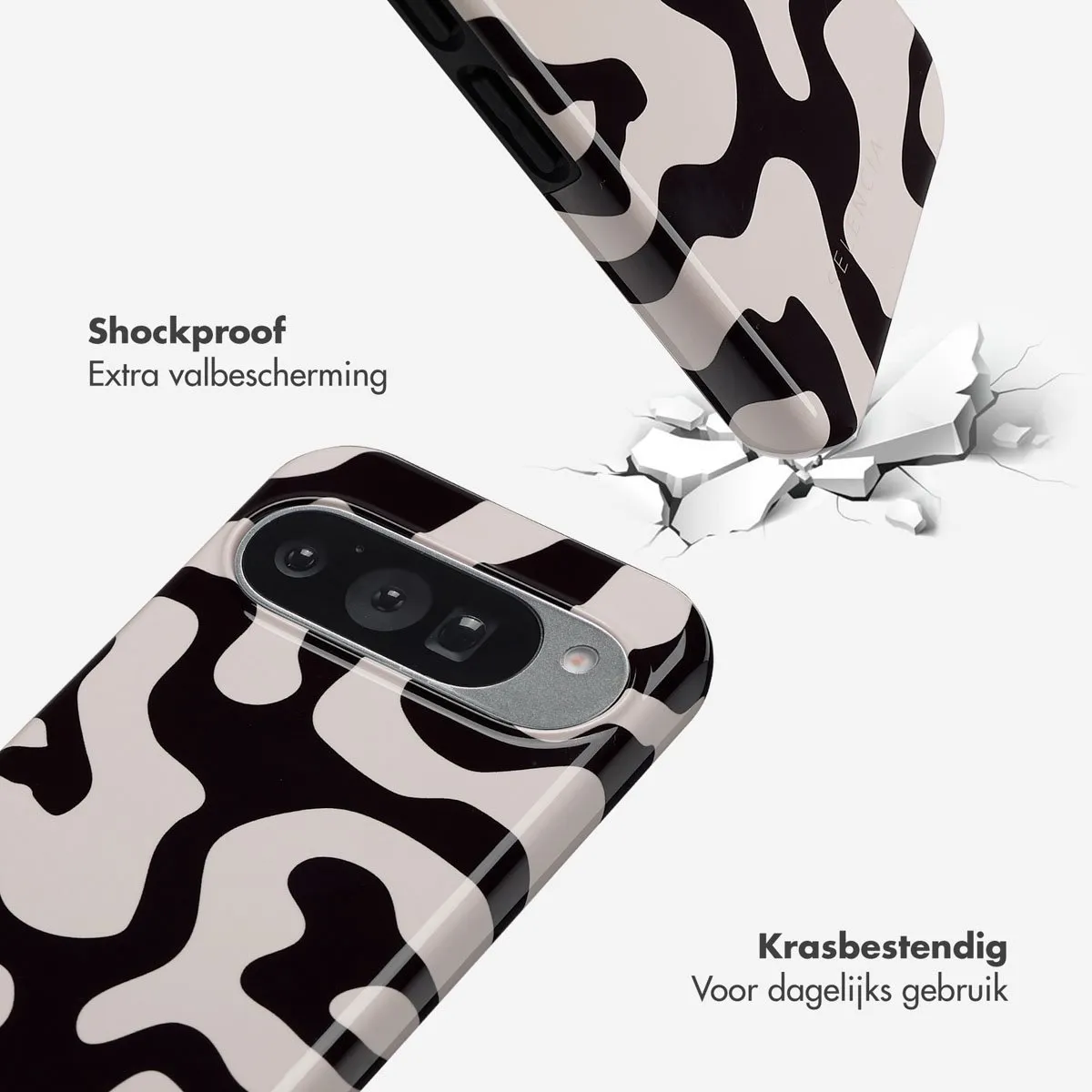 Selencia Hoesje Google Pixel 10/10 Pro - Art Wave Black