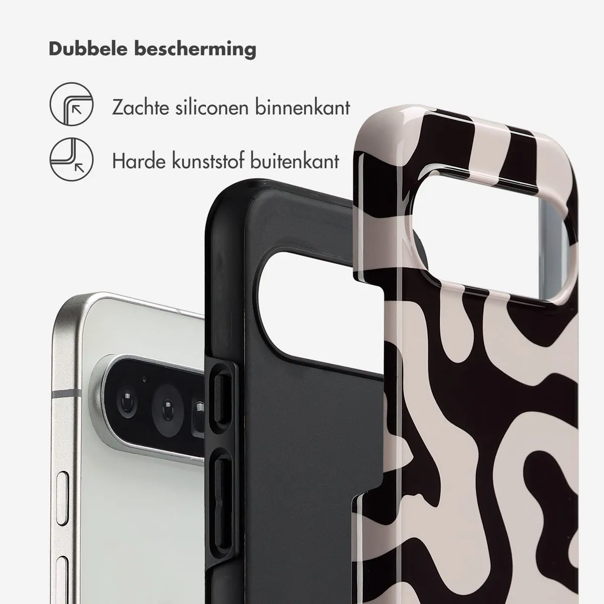 Selencia Hoesje Google Pixel 10/10 Pro - Art Wave Black