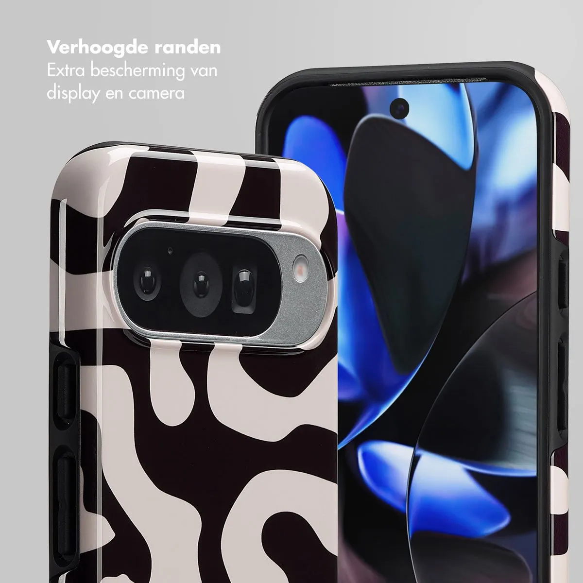 Selencia Hoesje Google Pixel 10/10 Pro - Art Wave Black