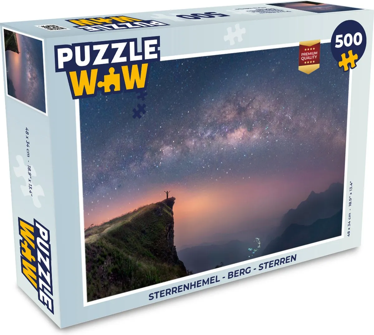 PuzzleWow Sterrenhemel Berg Legpuzzel 500 Stuks