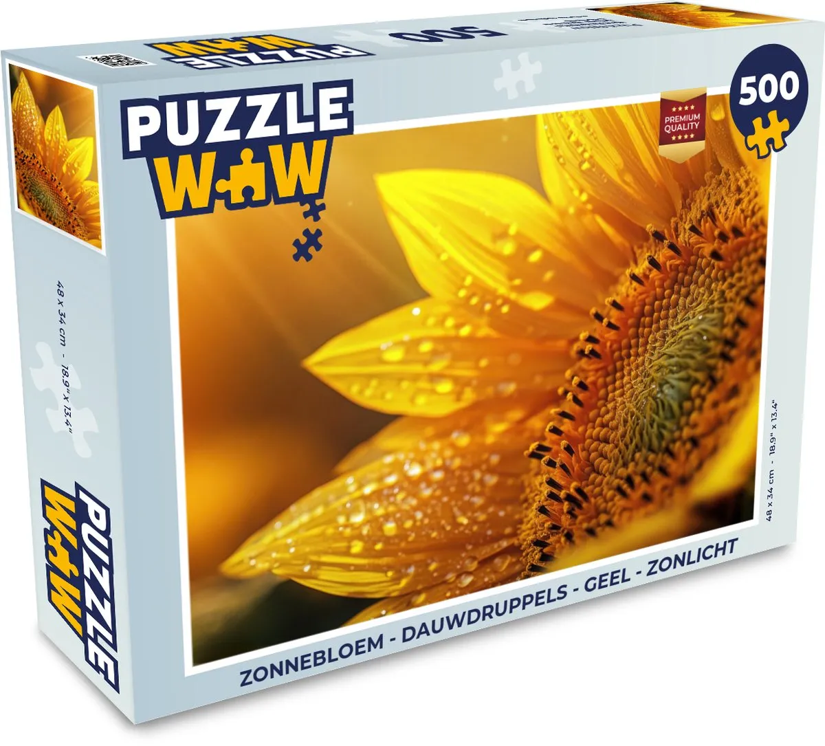 PuzzleWow Zonnebloem Legpuzzel 500 Stuks