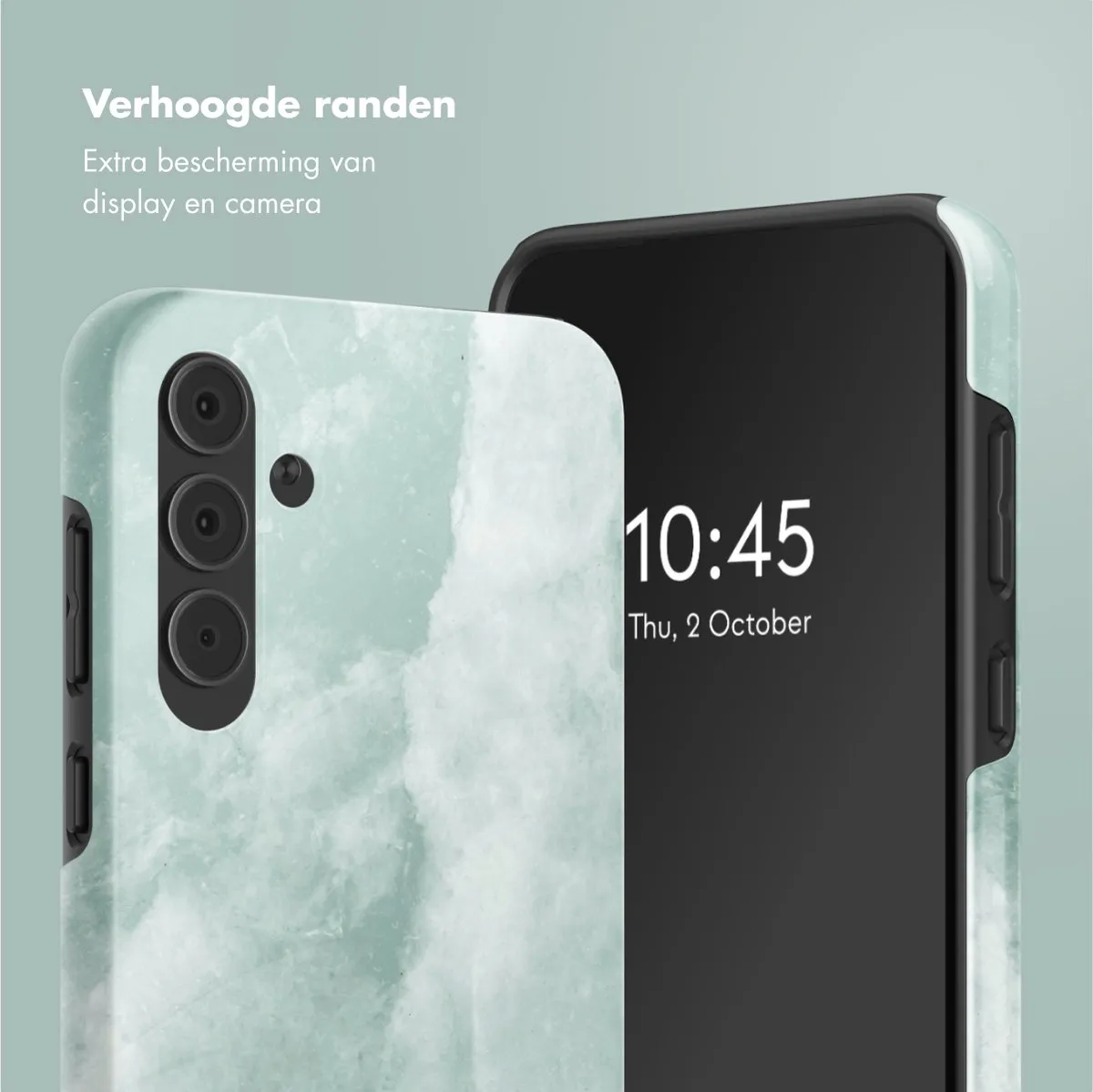Selencia Hoesje Samsung Galaxy A55 - Marble Grayed Jade