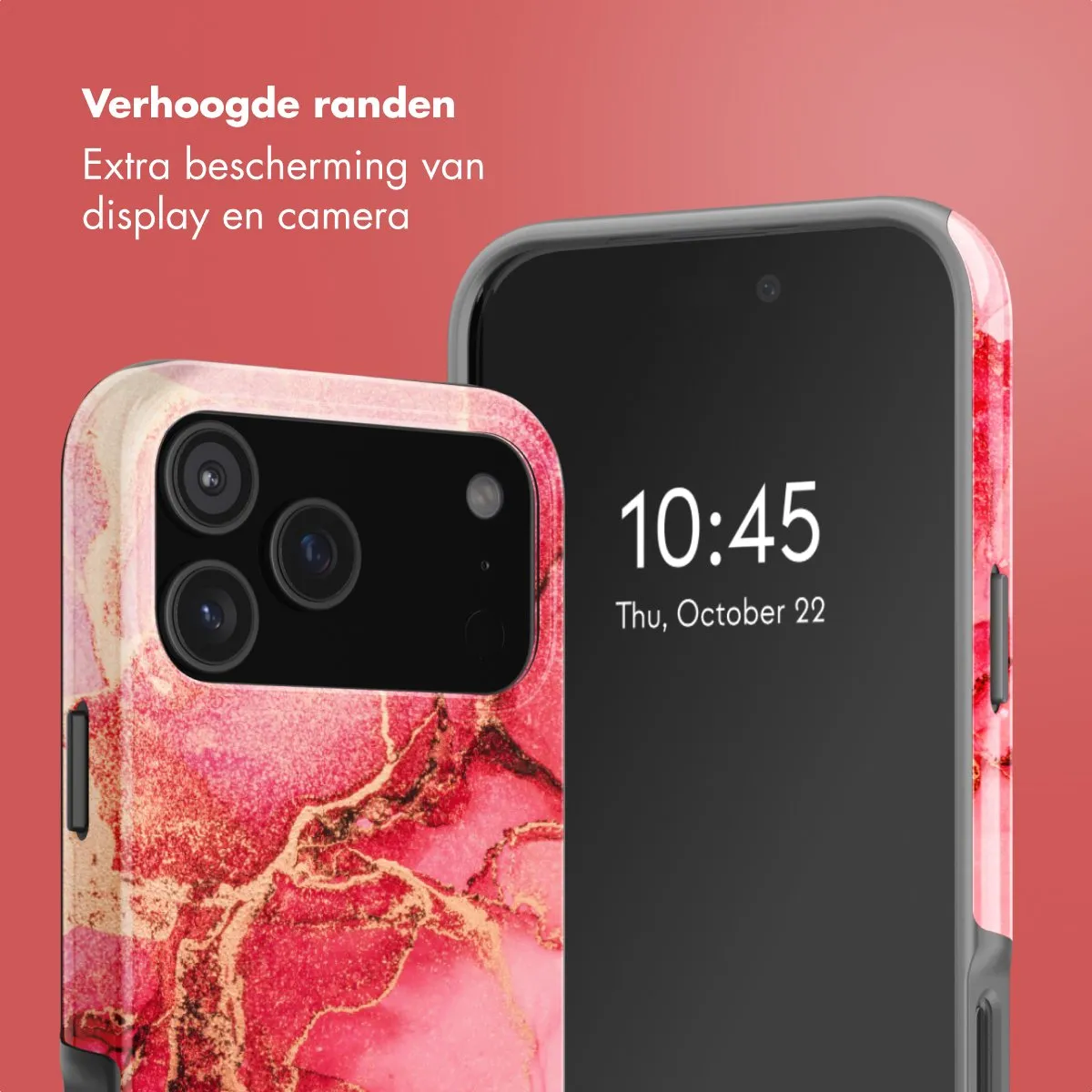 Selencia Hoesje iPhone 17 Pro Rosy Marble - MagSafe