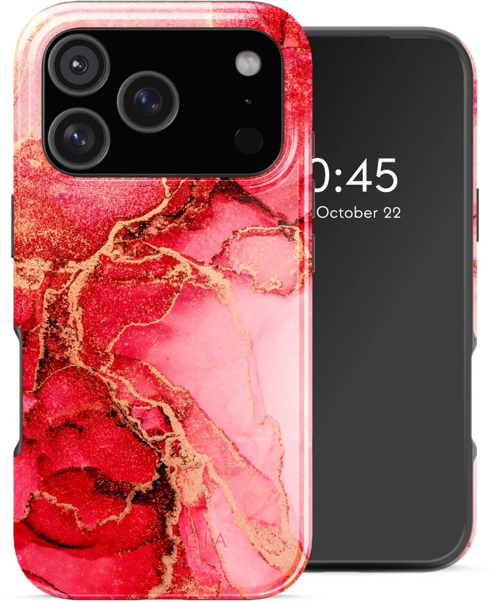Selencia Hoesje iPhone 17 Pro Rosy Marble - MagSafe