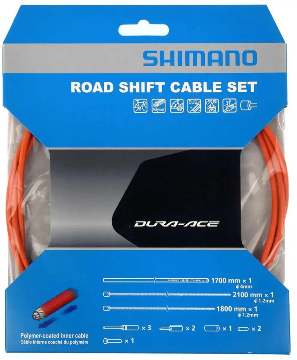 Shimano Derailleurkabelset OT-SP41 Race 2100mm - Oranje - 4-delig - afbeelding 3 van 3