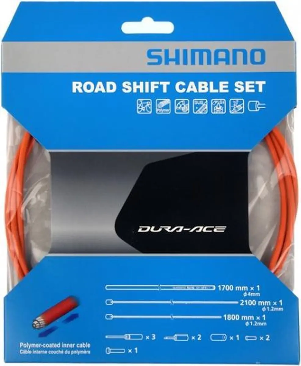 Shimano Derailleurkabelset OT-SP41 Race 2100mm - Oranje - 4-delig - afbeelding 2 van 3