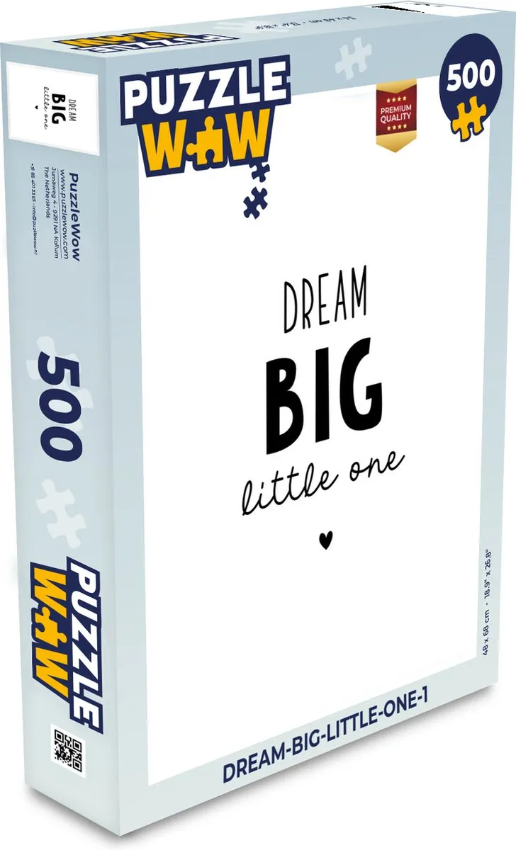 PuzzleWow Quotes Dream Big Little One Legpuzzel 500 Stuks