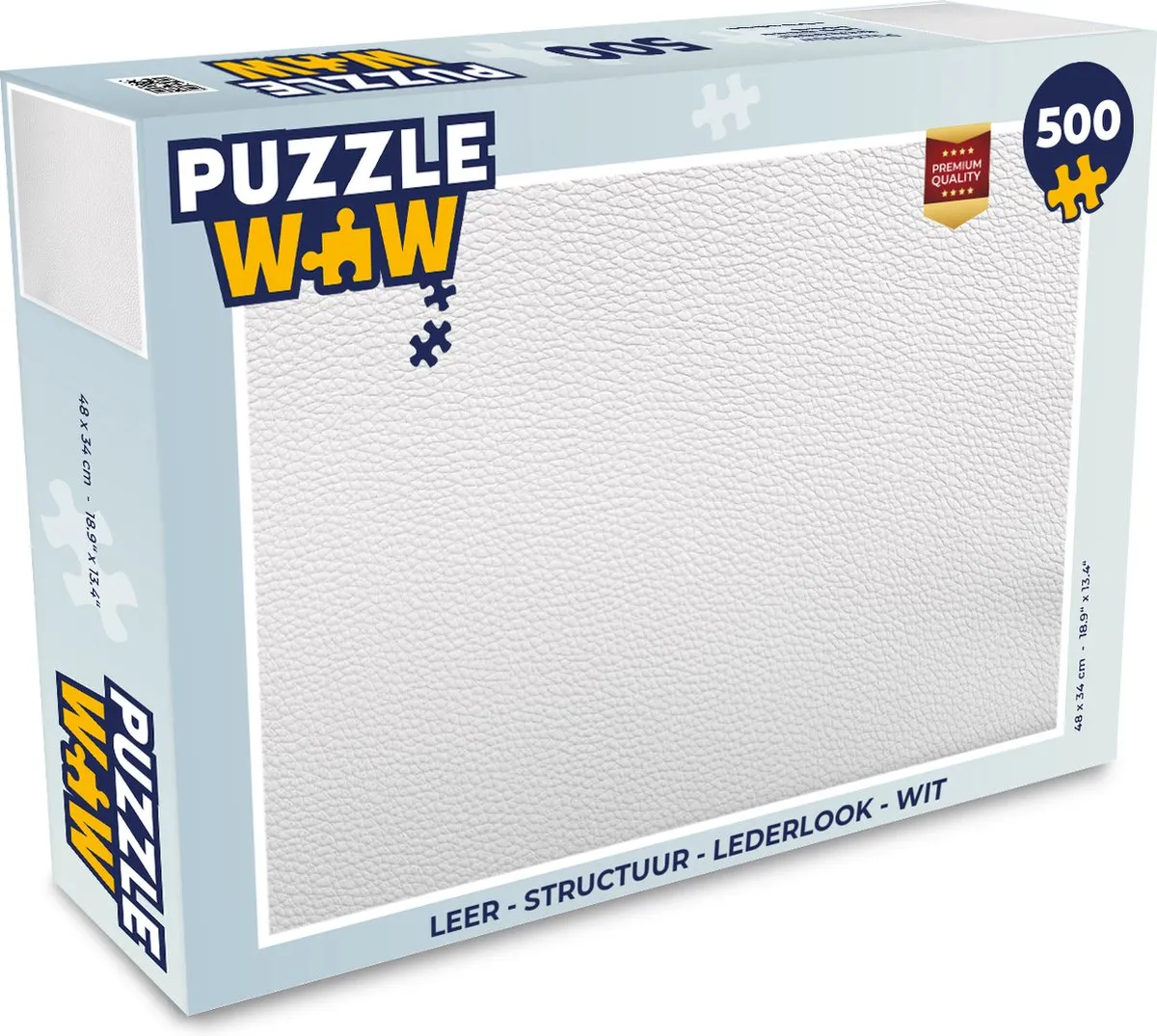 PuzzleWow Leerlook Legpuzzel 500 Stuks - Wit - MPN 6093508976940