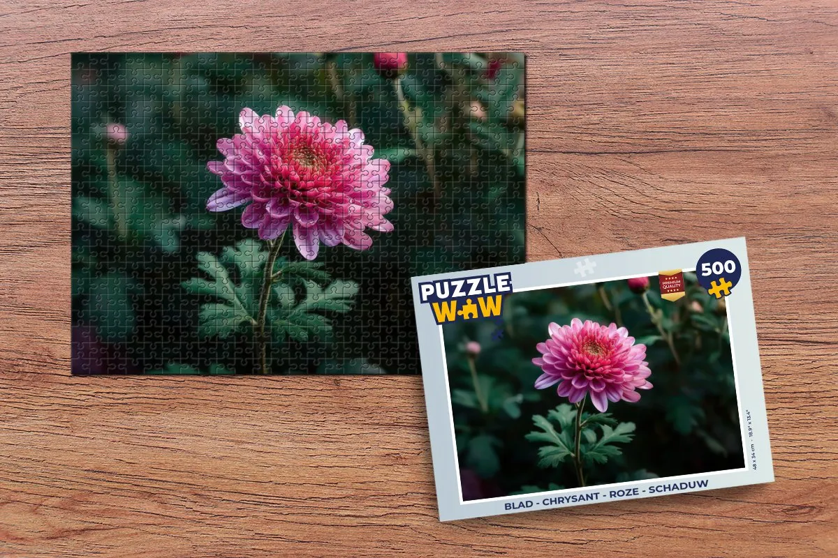 PuzzleWow Chrysant Roze Legpuzzel 500 Stuks - MPN 8721414227761