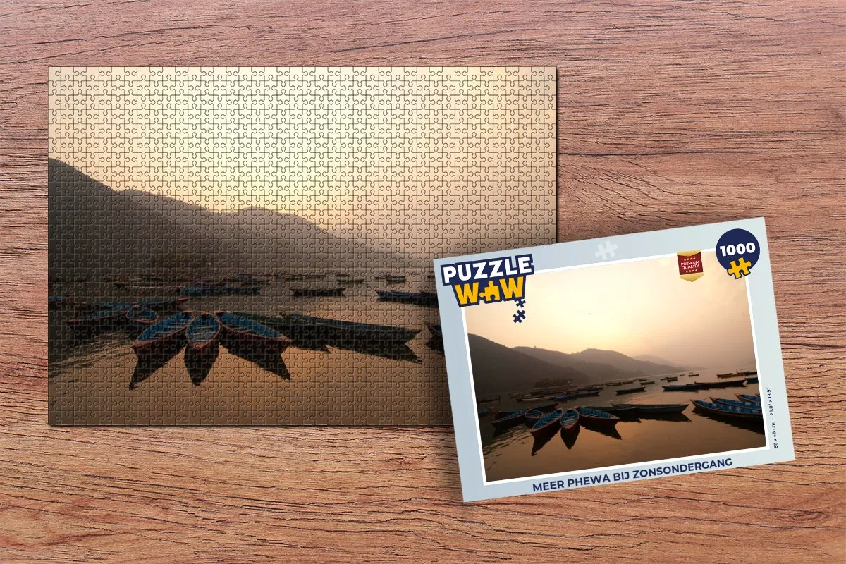 PuzzleWow Kano Water Zonsondergang Legpuzzel 1000 Stuks - Multicolor