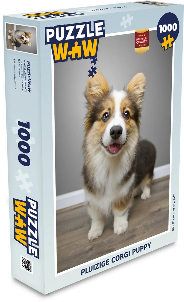 PuzzleWow Corgi Puppy Legpuzzel 1000 Stuks