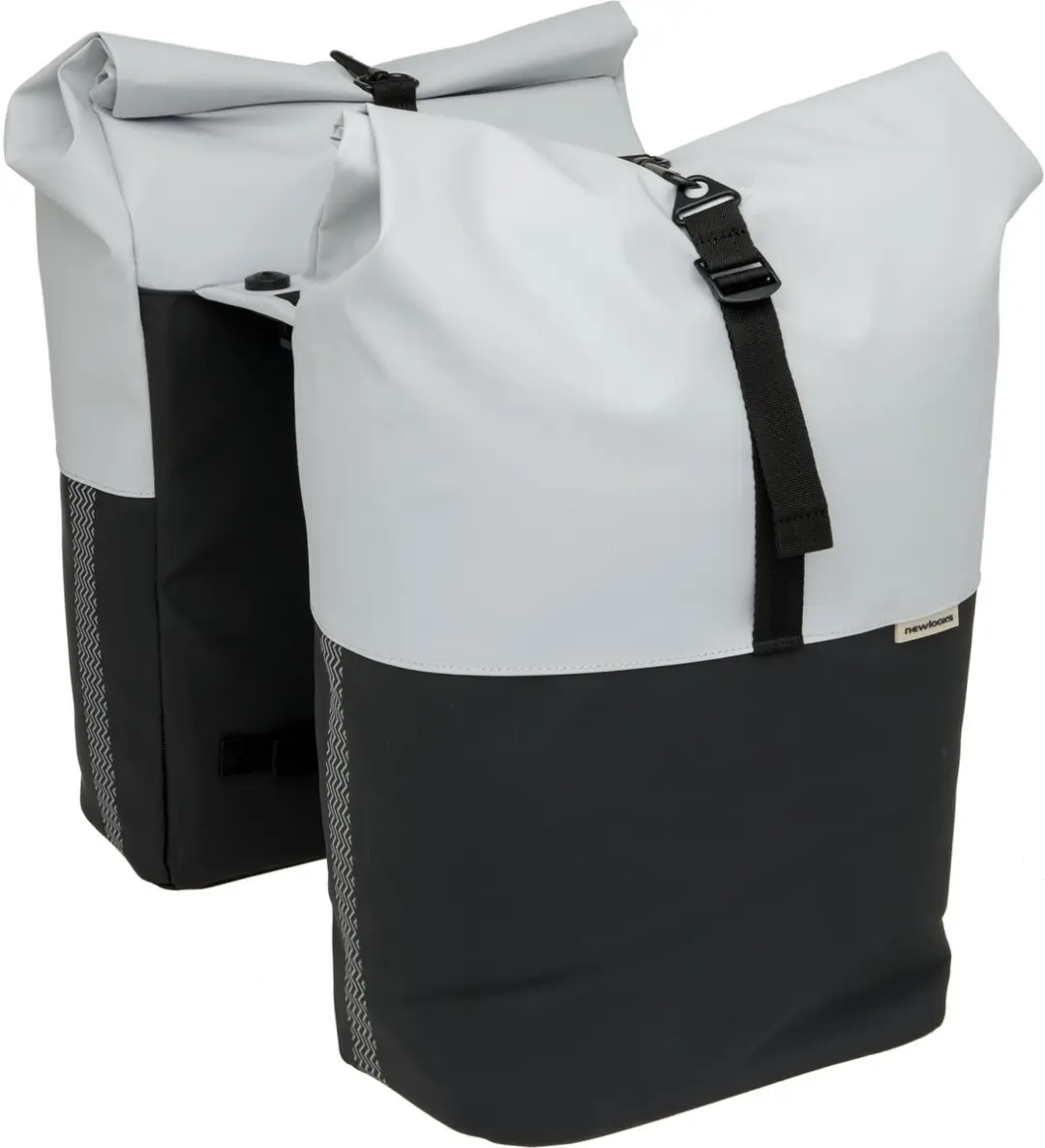 New Looxs Nyborg Double Dubbele Fietstas 34L - MIK Adapter - Zwart & Grijs