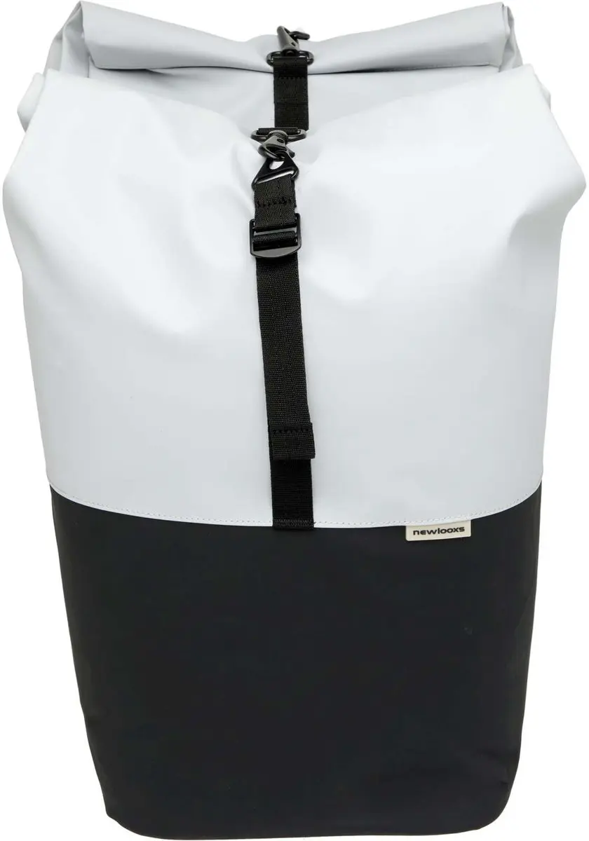 New Looxs Nyborg Double Dubbele Fietstas 34L - MIK Adapter - Zwart & Grijs - afbeelding 2 van 6