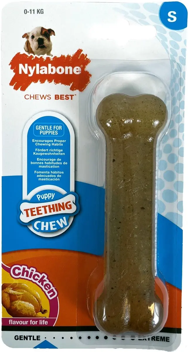 Nylabone Puppy Bone Flexible Bruin